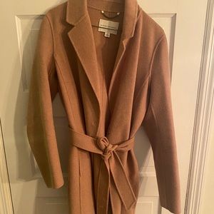 Banana republic women’s belted camel wool coat.